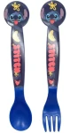 STOR Dětský příbor Stitch / Lžička a vidlička / 2 ks / Plast / Bez BPA (75017)