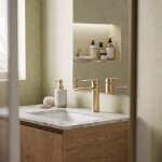 REA - Umyvadlová baterie Veneta Brush Gold Nízka REA-B3010