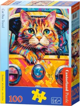 Castorland 111275 Kočka na cestách autobusem