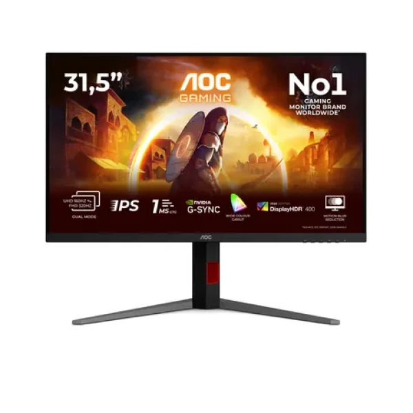 31.5" AOC U32G4U černá / Monitor / Fast IPS / 4K UHD / 160 Hz / 450 cd/m2 / 2x HDMI + DP / VESA (U32G4U)