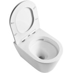 CERANO - WC závěsné Hugo, Vortex - vírové splachování + Slim/SoftClose sedátko - bílá lesklá - 53,5x36 CER-680363