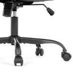 Kancelářské křeslo, černá ekokůže, taštičkové pružiny, kovový kříž, kolečka na tvrdé podlahy