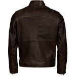 Pánská Kožená Bunda Gary Johnson Brixton Hnědá Velikost: M