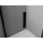 MEXEN/S - Exo čtvrtkruhový asymetrický posuvný sprchový kout 100 x 80, transparent, černá 8131-100-080-70-00