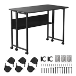 Skládací stolek MC-126 B černý / Skládací stolek / deska 100x58 cm / nosnost do 50 kg (MC-126 B)