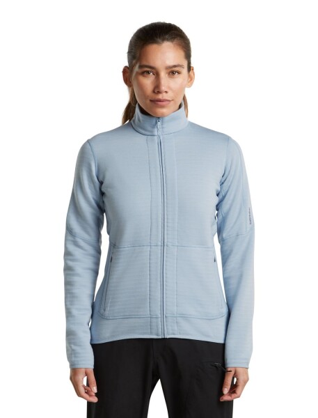 Dámská merino mikina ICEBREAKER Wmns Merino 400 RealFleece Descender LS Zip, Zinc Blue velikost: S