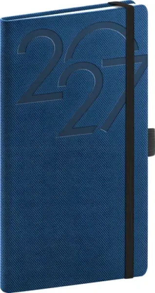 NOTIQUE Kapesní diář Ajax 2027 modrý / 9 x 15,5 cm