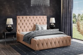 FRONTI Postel MODEL 06 200x200 starorůžová - MAGIC VELVET 2257