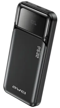 Awei PA-90 černá / Powerbanka / 10 000 mAh / 22,5W PD / 2x USB-C (PA-90)