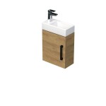 Koupelnová skříňka s umyvadlem SAT Cube Way 40x47,5x20 cm dub Hickory mat CUBE320401DCDH CUBE320401DCDH