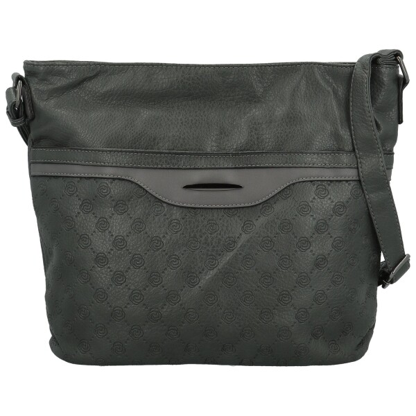 Módní dámská koženková crossbody kabelka Blandina, tmavě šedá