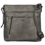 Stylová dámská koženková crossbody kabelka Orniva, stříbrná