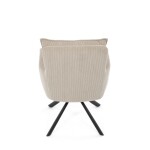 Jídelní židle, béžová, manšestrová látka, HC-X1128 LAN2