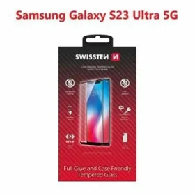 Rozbaleno - SWISSTEN FULL GLUE COLOR FRAME CASE FRIENDLY sklo pro SAMSUNG S918B GALAXY S23 ULTRA 5G černá / rozbaleno (54501830.Rozbaleno)