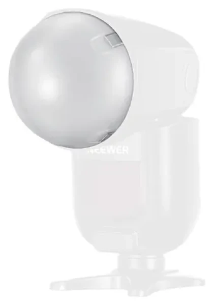 Neewer Z1 M12 průhledná bílá / Difuzér blesku / Kopulovitý tvar / Magnetické uchycení / Pro Neewer Z1/Z2, Godox V1 (M12-N)