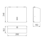 Nimco zásobník - nerez brus ručníků - malý HPM 27080-S-10 HPM 27080-S-10