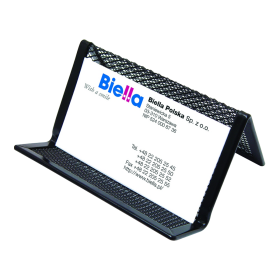 DONAU stojánek na vizitky Office Set, 95 x 75 x 45 mm, kov, černý