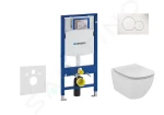 GEBERIT - Duofix Set předstěnové instalace, klozetu a sedátka Ideal Standard Tesi, tlačítka Sigma01, alpská bílá 111.300.00.5 NF1