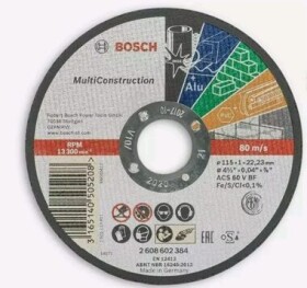 BOSCH 2608602384 / Víceučelový řezací kotouč / Průměr 115 x 22.23 mm / Šířka řezu 1 mm (2608602384)