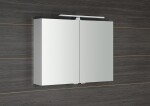 SAPHO - RIWA galerka s LED osvětlením, 81x70x17cm, bílá lesk RIW080-0030