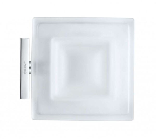 DURAVIT - Karree Mýdlenka s držákem, chrom/mléčné sklo 0099521000