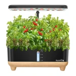 RainPoint Z238 dřevěná základna / Hydroponická pěstební sada / 13 košíků / 5 l nádrž / LED osvětlení (Z238 (Wooden Base))
