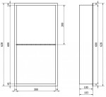 MEXEN - X-Wall-R X-Wall-R modul pro vestavbu do stěny s policí 60x30, nerez 1910603010S