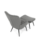 Relaxační křeslo, šedá, manšestrová látka, AK-L7285 GREY6