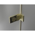 MEXEN/S - Lunar-F L sprchový kout skládací dveře pravá 80 x 80, transparent, zlato kartáčovaná 836L-080-080-55-00-P
