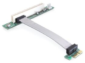 Delock Riser card PCI Express x1 na PCI 32Bit 5 V / flexibilní kabel 13cm / zasunutí vlevo (41857)