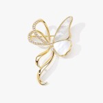Brož ve tvaru motýla s perleťovými křídly Michell, Zlatá