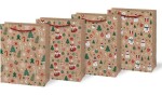 Taška vánoční set 4ks M LUX KRAFT mix V9 (190x250x90)