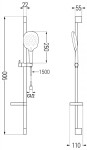 MEXEN/S - DS22 posuvný sprchový set, chrom 785224583-00
