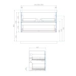 MEREO - Siena, koupelnová skříňka s umyvadlem z litého mramoru 101 cm, černá mat CN442M2