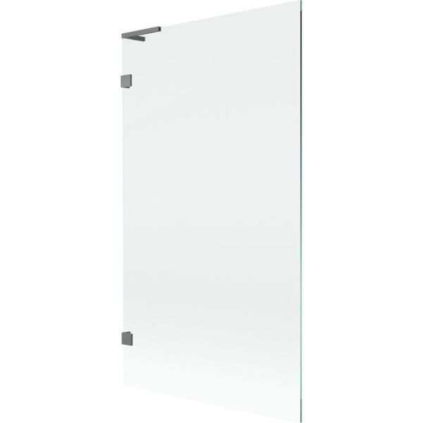 MEXEN/S - Lunar L vanová zástěna FIX 100 x 150, transparent, grafit metal 897L-100-000-95-00