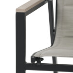 Židle zahradní béžový textilen, hliník, černá barva