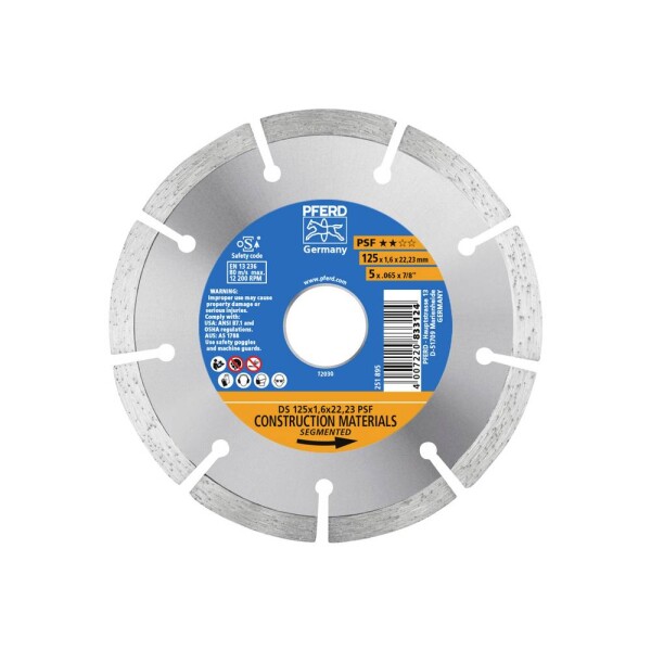 PFERD TOOLS 68300045 DS 125x1,6x22,23 START diamantový řezný kotouč Průměr 125 mm Ø otvoru 22.23 mm cihla, Železobeton, beton, kámen 1 ks