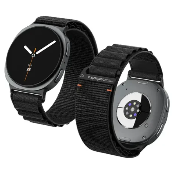 Spigen Fabric Band pro Samsung Galaxy Watch Ultra 2/1 47mm černá / Řemínek / Nylon / Kovová přezka (AMP11613)