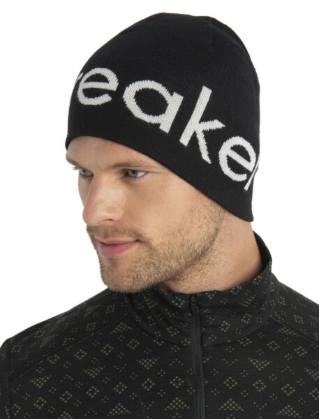 Merino čepice ICEBREAKER Merino Icebreaker Beanie, Black/Ecru Heather univerzální