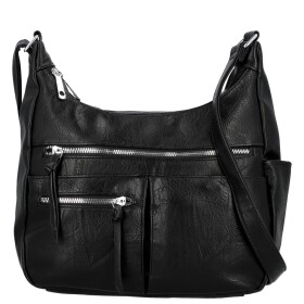 Stylová dámská koženková crossbody kabelka Timea, černá
