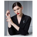 Vánoční brož Swarovski Elements Rudolf 1 - vánoční sob, Světle modrá