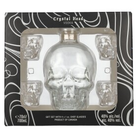 Crystal Head Vodka 0,7L, 40%, -DB- + 4 skl.-