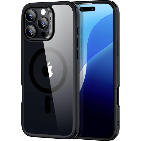 ESR Classic Hybrid HaloLock Case zadní kryt na mobil Apple iPhone 16 Pro Max transparentní, černá Kompatibilní s MagSafe