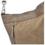 Trendy dámská kožená kabelka na rameno Alyssa, taupe