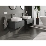 MEXEN/S - Orio koupelnová skříňka pod umyvadlo 60 cm s deskou, 1 šuplík, grafit mat 91A10-06023-1-BFC66
