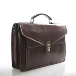 Dámská kožená aktovka Belinda, tmavě hnědá