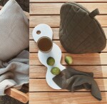Humdakin Pletený hadřík z organické bavlny Evergreen, zelená barva, textil