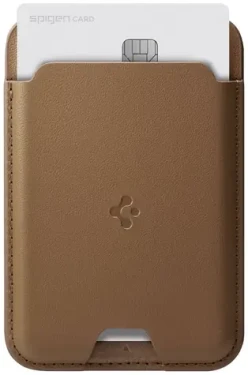Pouzdro SPIGEN VALENTINUS MAGSAFE UNIVERSAL MAGNETIC CARD HOLDER hnědé