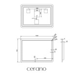 CERANO - Koupelnové LED zrcadlo Aspetto - 100x70 CER-429352