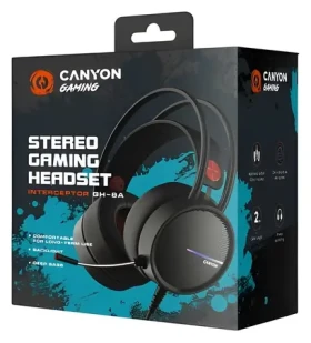 CANYON GH-8A Interceptor černá / Herní headset / USB / 2x 3.5mm jack (CND-SGHS8A)